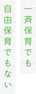 一斉保育でも自由保育でもない