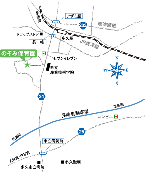 のぞみ保育園アクセスマップ